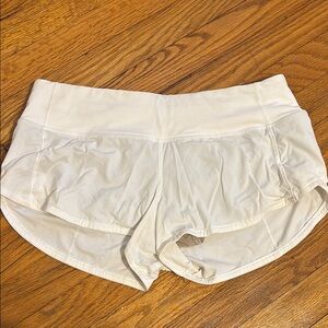 White LuLu Running Shorts